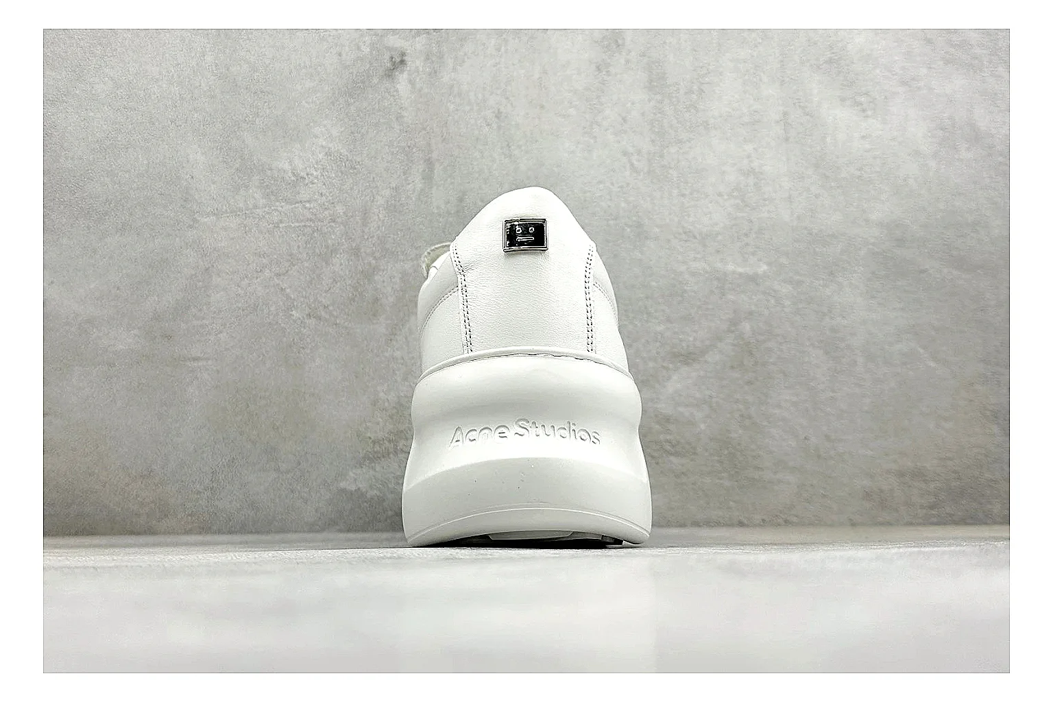 Acne Studios Velcro White Mid-Top spreadsheet record image showing white leather panels, broad hook-and-loop straps, padded mid-top collar, and a clean rubber sole thumbnail 3