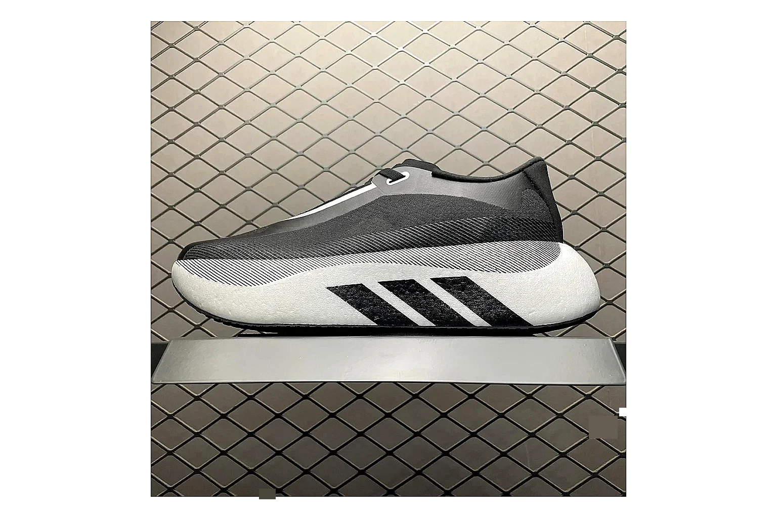 Adidas Adistar Cushion Grey Black Sheetbase record image with black grey adistar cushion runner with mixed upper and runner shape