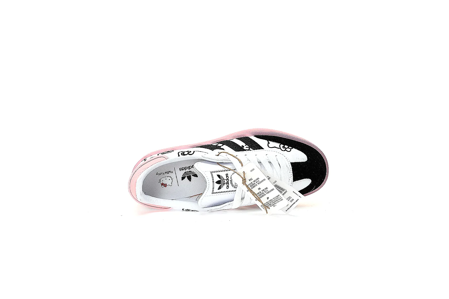 Kako Sheetbase record image for Adidas Black White Pink Samba Style Sneaker thumbnail 3