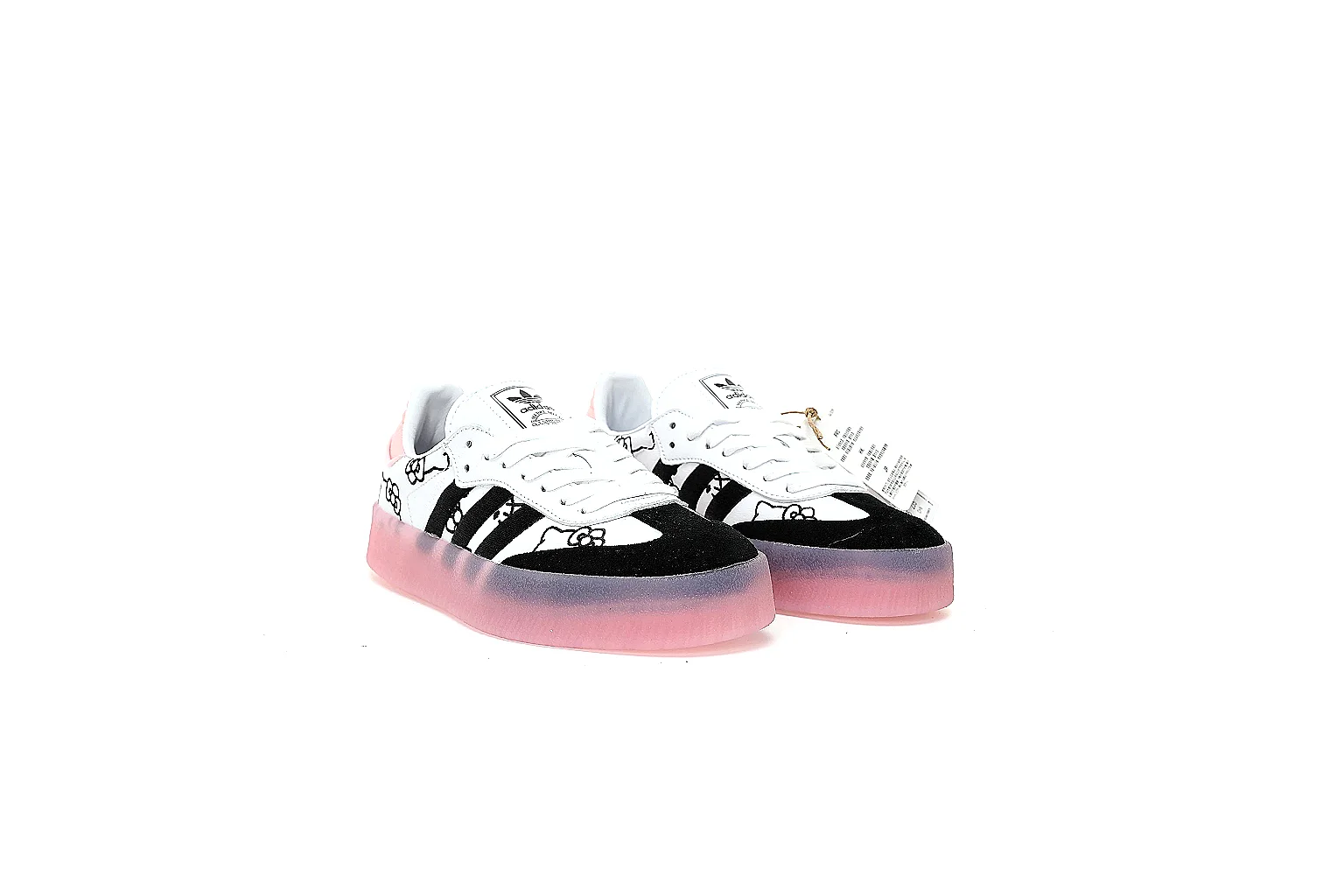 Kako Sheetbase record image for Adidas Black White Pink Samba Style Sneaker thumbnail 5