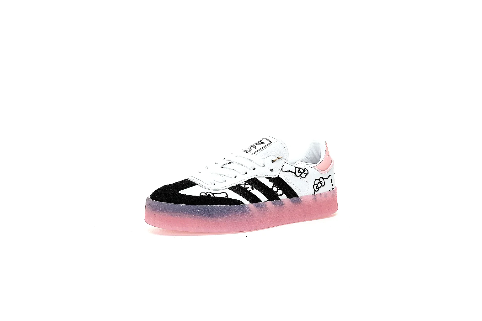 Kako Sheetbase record image for Adidas Black White Pink Samba Style Sneaker thumbnail 6
