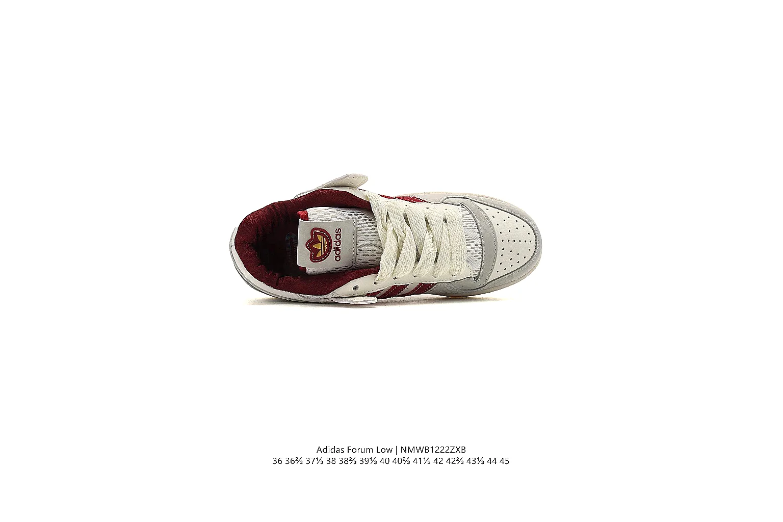 kakosheetbase.com Adidas White Burgundy Campus Low 0959 White Burgundy low-top product image thumbnail 3