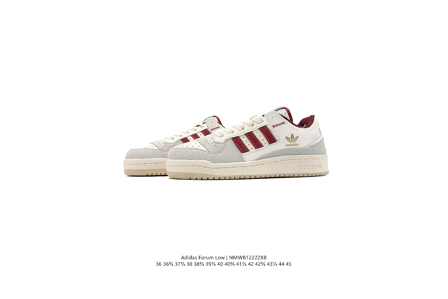 kakosheetbase.com Adidas White Burgundy Campus Low 0959 White Burgundy low-top product image thumbnail 6