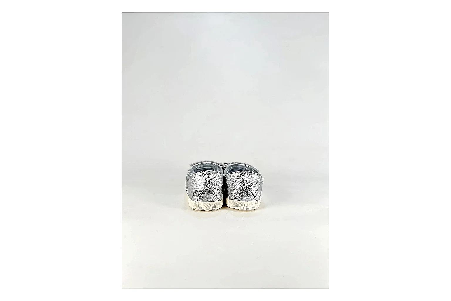 Adidas Originals Anfisa Silver Sneakers spreadsheet record image with silver low-top sneakers with leather texture, side-profile shape, upper panel lines, and outsole detail thumbnail 3