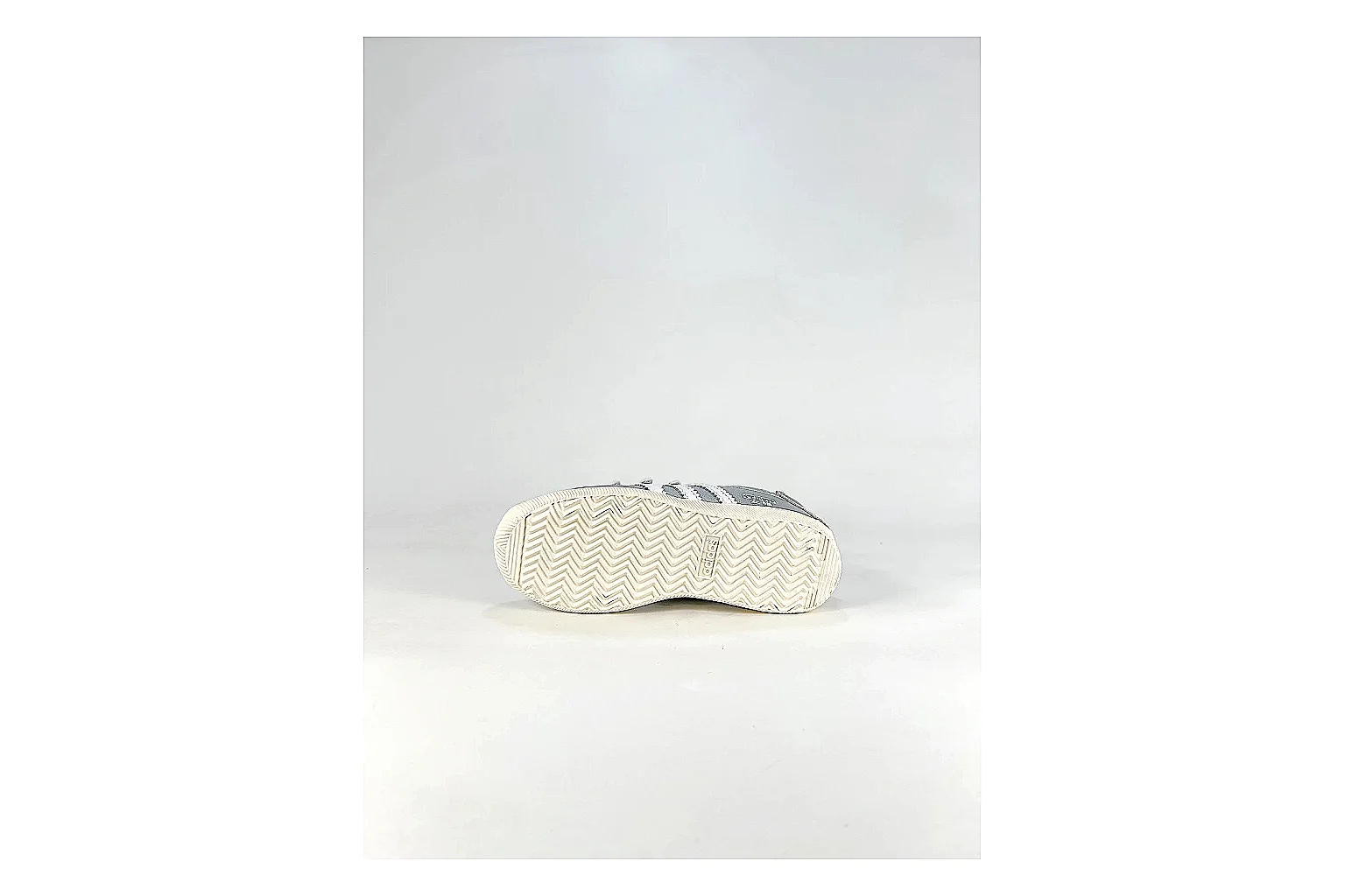 Adidas Originals Anfisa Silver Sneakers spreadsheet record image with silver low-top sneakers with leather texture, side-profile shape, upper panel lines, and outsole detail thumbnail 4