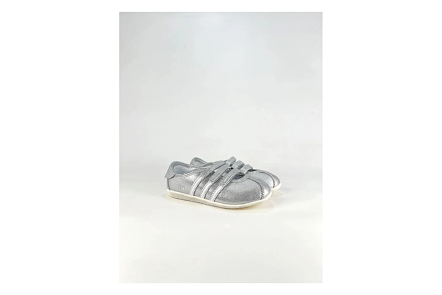 Adidas Originals Anfisa Silver Sneakers spreadsheet record image with silver low-top sneakers with leather texture, side-profile shape, upper panel lines, and outsole detail thumbnail 6