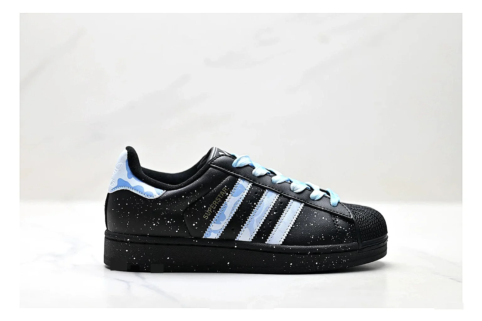 Adidas Originals Samba Black Blue Sneakers spreadsheet record image with black blue terrace sneakers with leather texture, side-profile shape, upper panel lines, and outsole detail