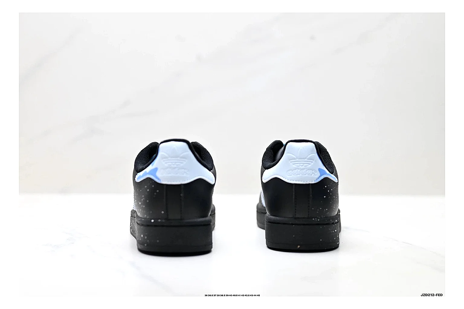 Adidas Originals Samba Black Blue Sneakers spreadsheet record image with black blue terrace sneakers with leather texture, side-profile shape, upper panel lines, and outsole detail thumbnail 3