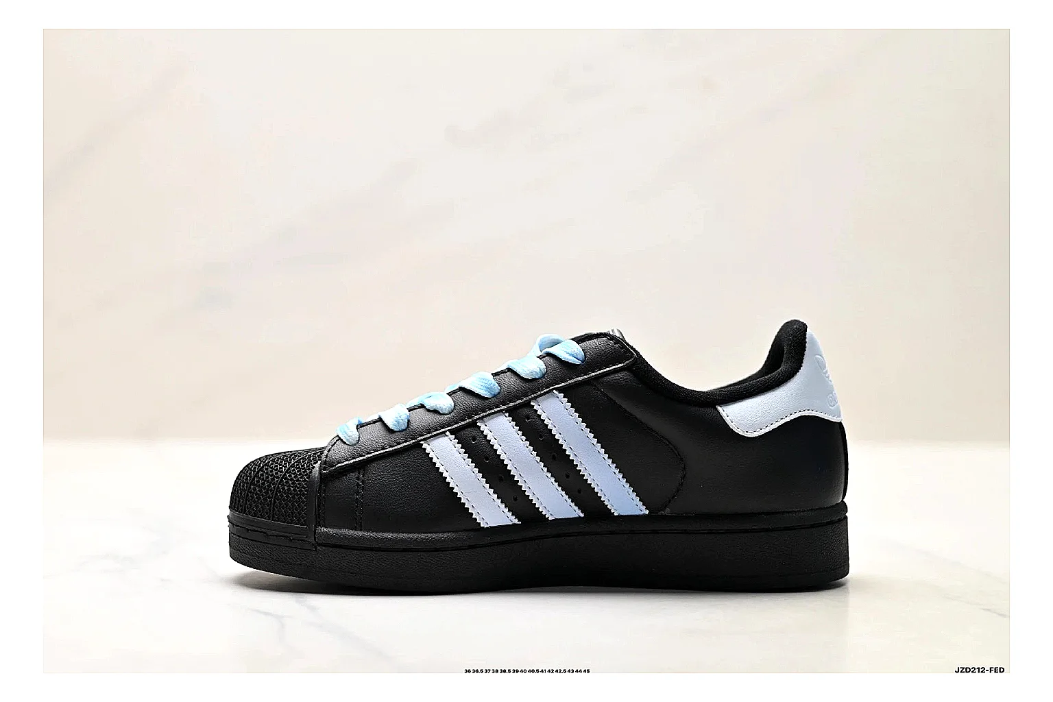 Adidas Originals Samba Black Blue Sneakers spreadsheet record image with black blue terrace sneakers with leather texture, side-profile shape, upper panel lines, and outsole detail thumbnail 6