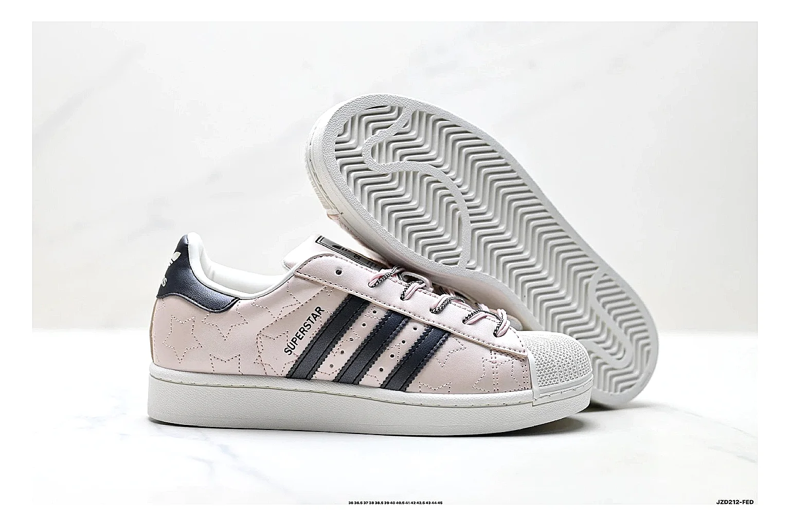 Adidas Originals Samba White Pink Sneakers spreadsheet record image with white pink terrace sneakers with leather texture, side-profile shape, upper panel lines, and outsole detail thumbnail 5