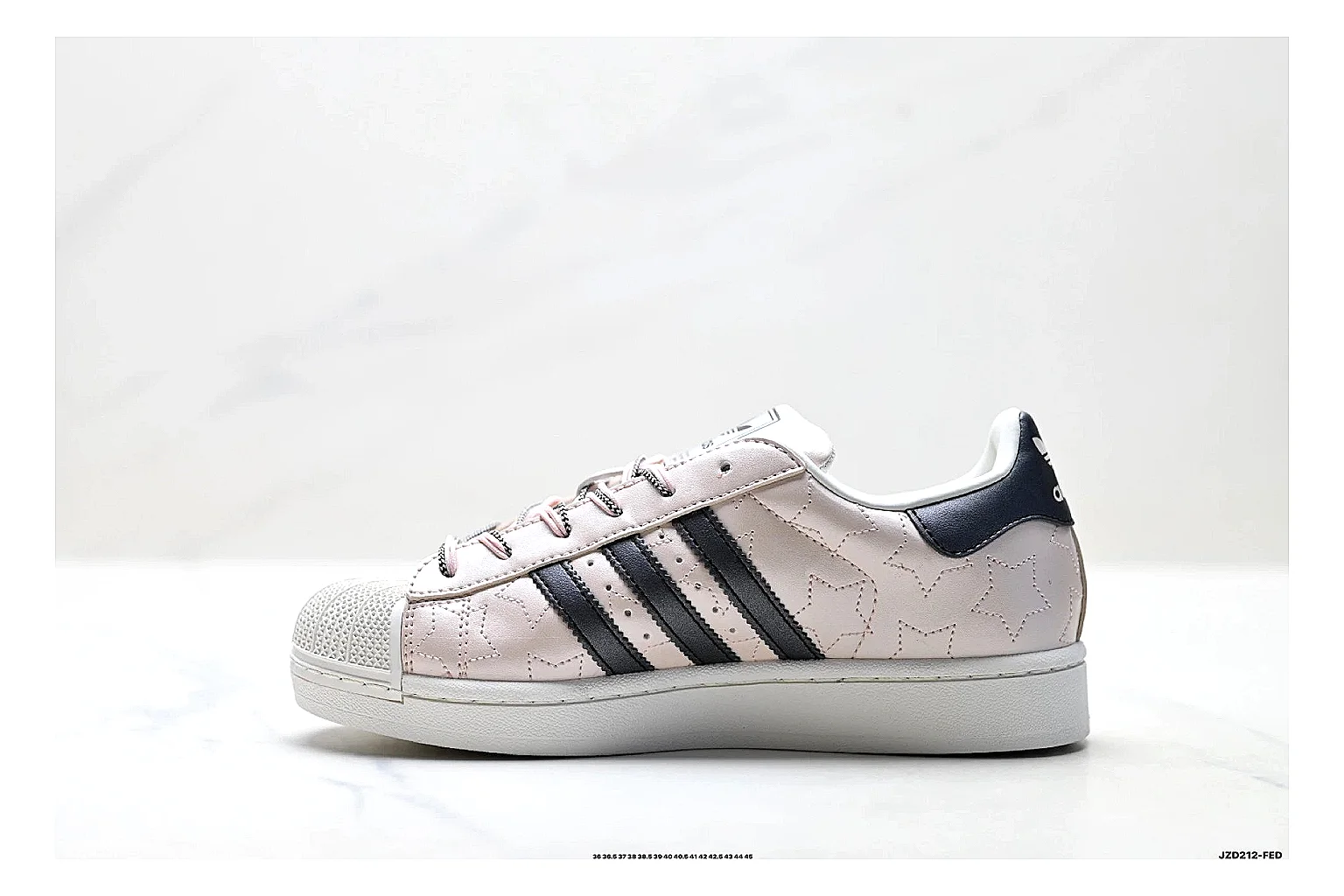 Adidas Originals Samba White Pink Sneakers spreadsheet record image with white pink terrace sneakers with leather texture, side-profile shape, upper panel lines, and outsole detail thumbnail 6