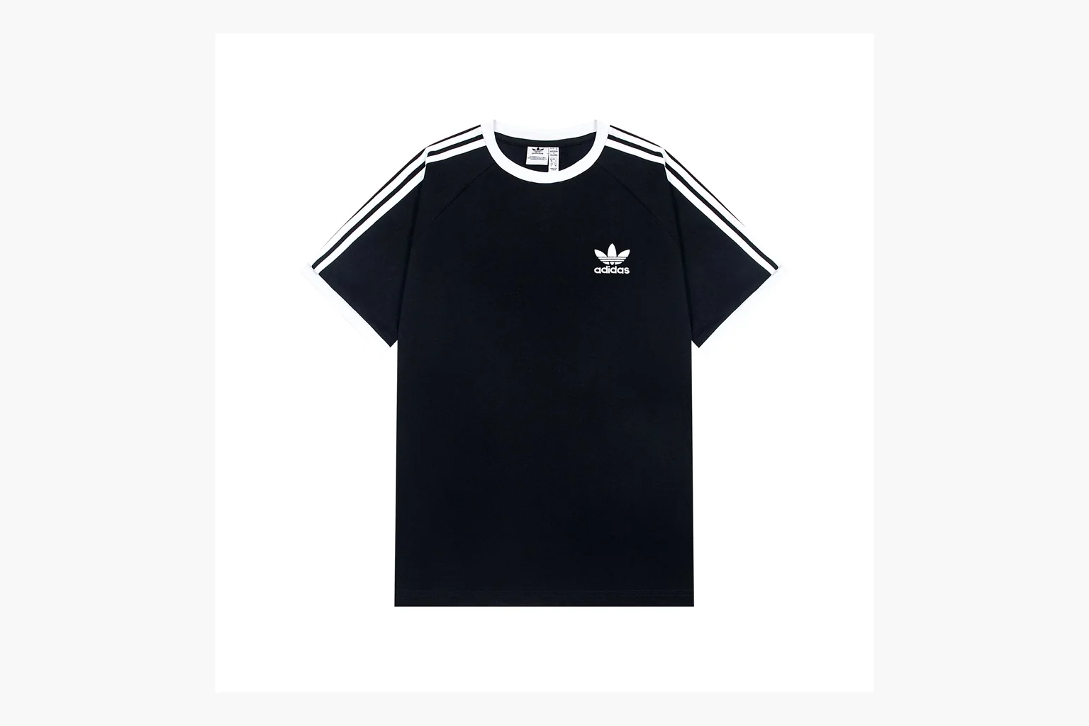 Adidas black white ringer tee spreadsheet record image