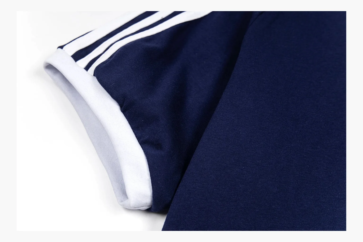 Navy Adidas ringer tee spreadsheet record image