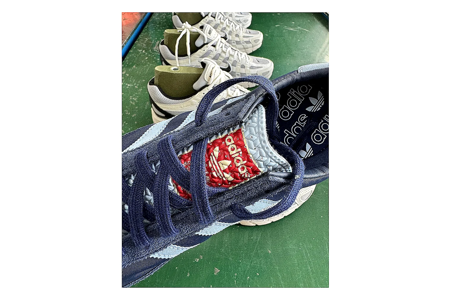 Adidas SL 72 RS Blue Red Sheetbase record image with red blue sl 72 rs retro runner with mixed upper and runner shape thumbnail 4