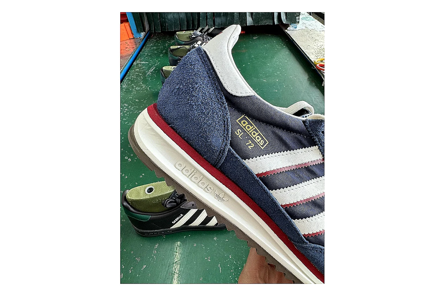 Adidas SL 72 RS Blue White Sheetbase record image with white red blue sl 72 rs retro runner with mixed upper and runner shape thumbnail 5