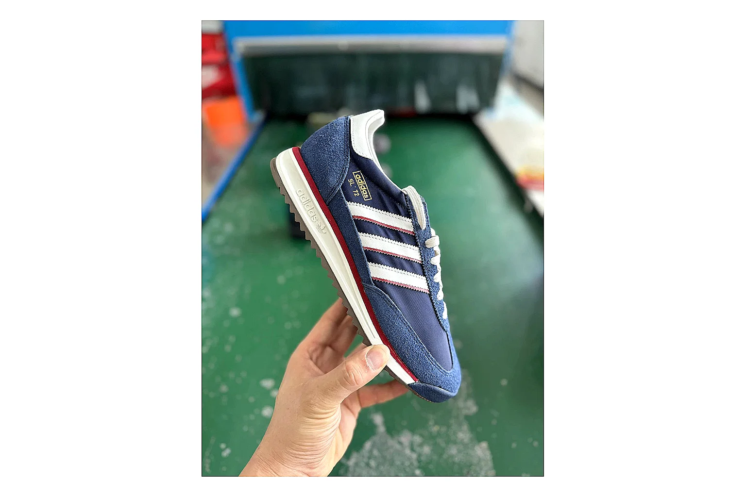 Adidas SL 72 RS Blue White Sheetbase record image with white red blue sl 72 rs retro runner with mixed upper and runner shape thumbnail 6