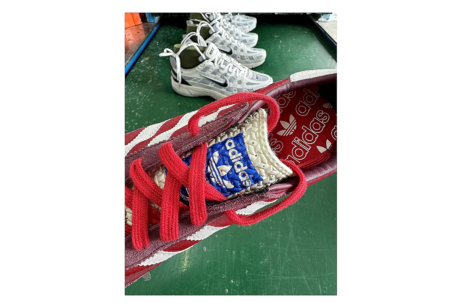 Adidas SL 72 RS Red White Sheetbase record image with white red sl 72 rs retro runner with mixed upper and runner shape