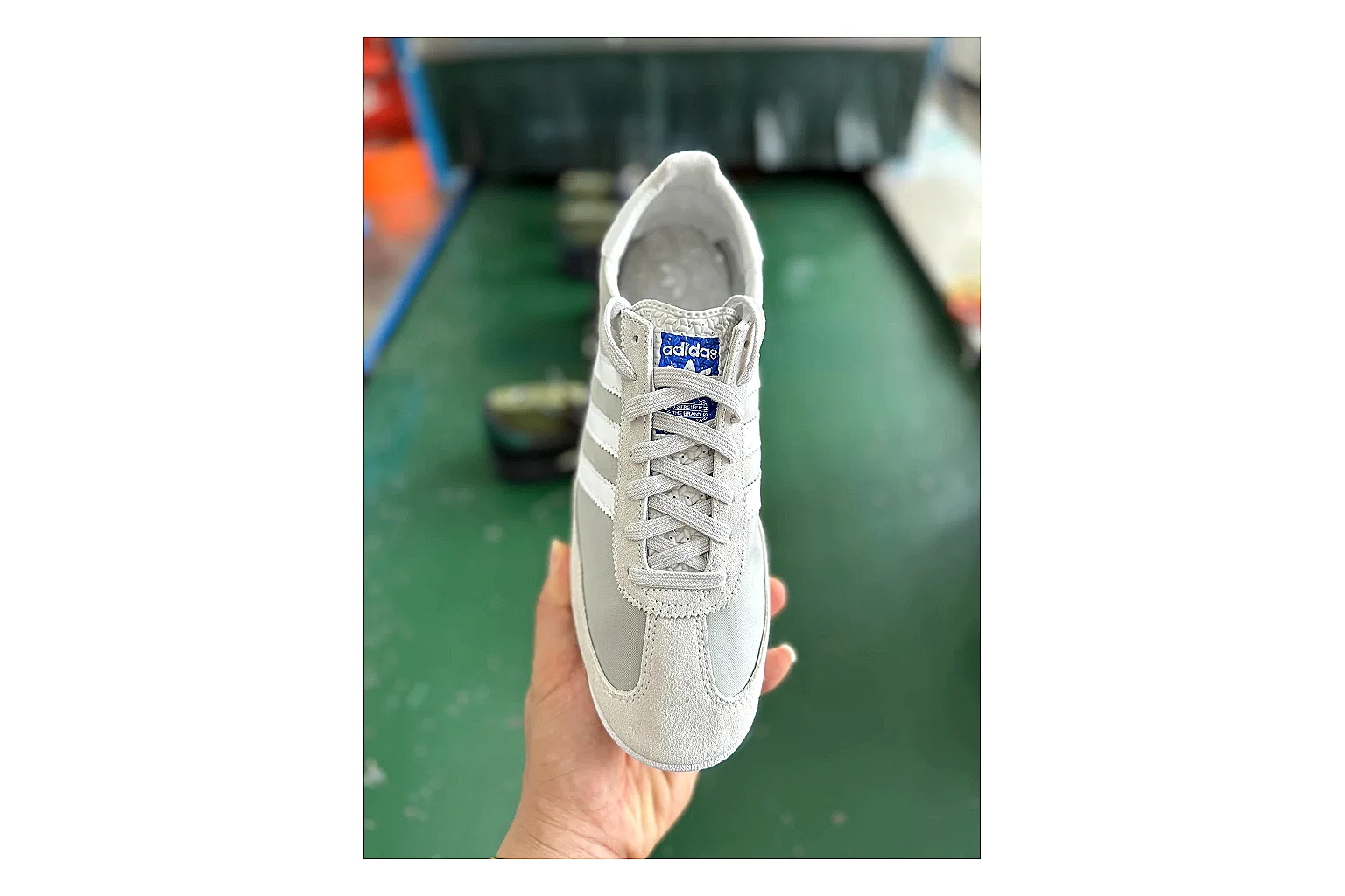 Adidas SL 72 RS White Grey Sheetbase record image with white grey sl 72 rs retro runner with mixed upper and runner shape thumbnail 2