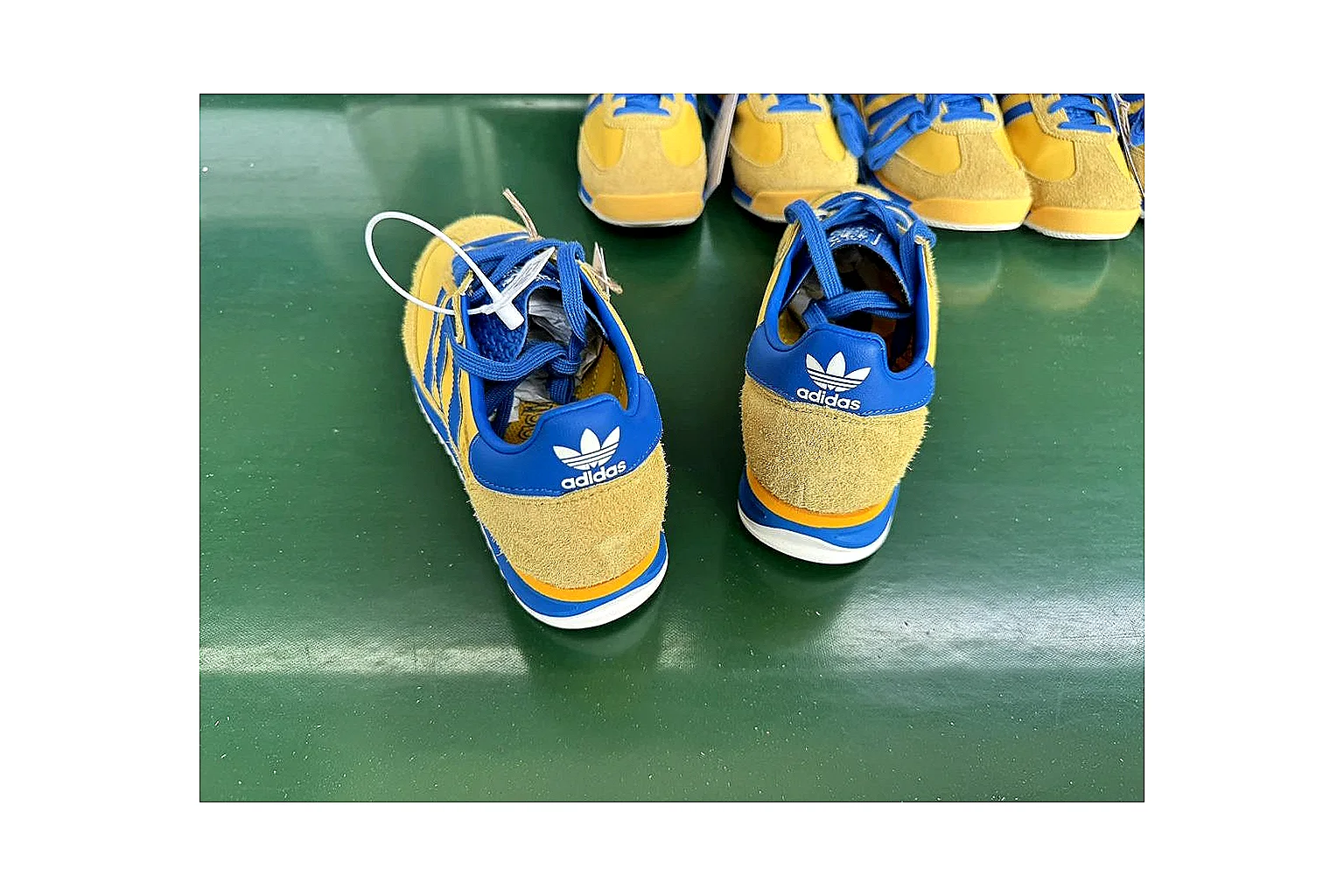 Adidas SL 72 RS Yellow Blue Sheetbase record image with yellow blue sl 72 rs retro runner with mixed upper and runner shape thumbnail 2