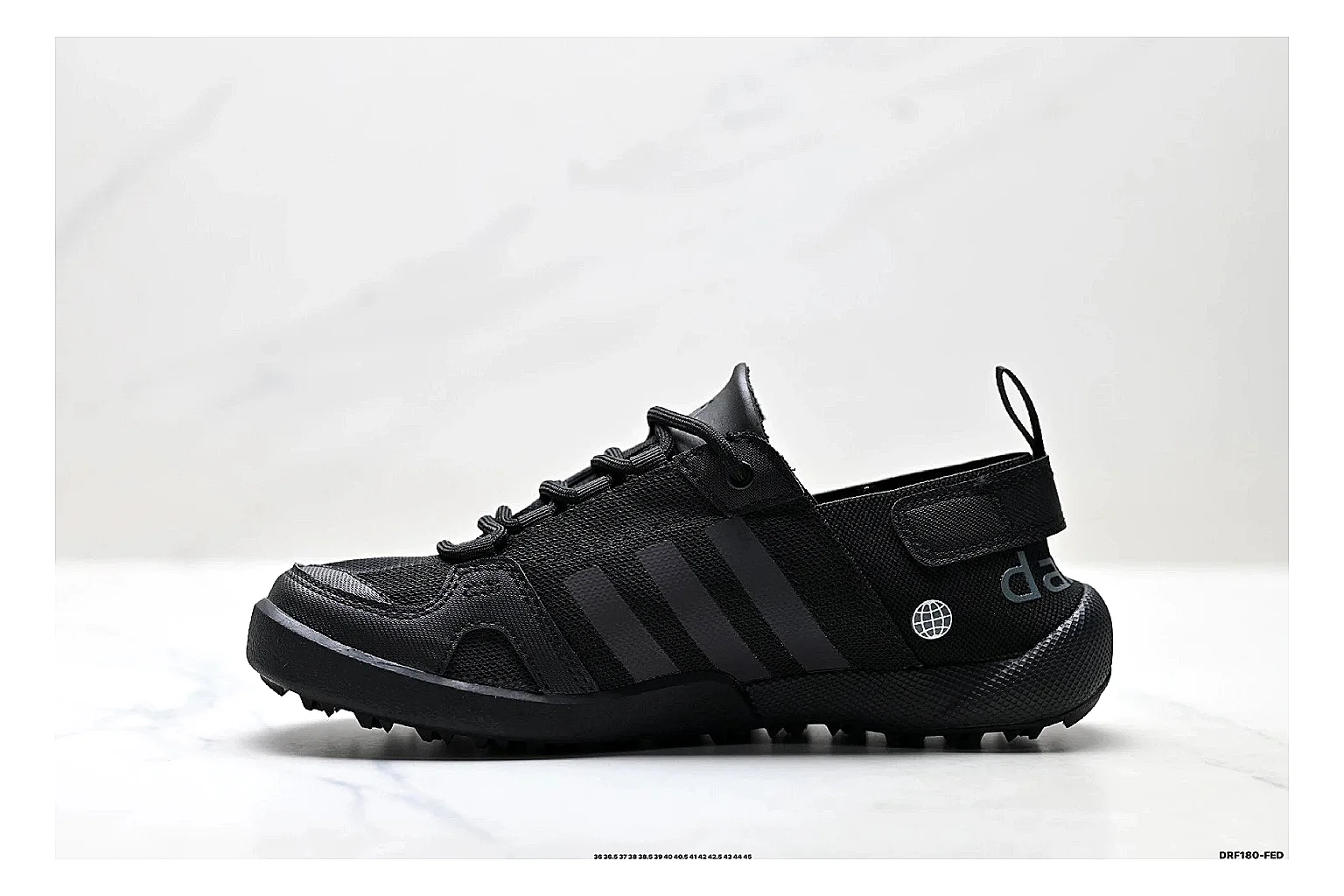 Adidas Terrex Daroga Black Sneakers spreadsheet record image with black outdoor trail sneakers with mesh texture, side-profile shape, upper panel lines, and outsole detail thumbnail 6