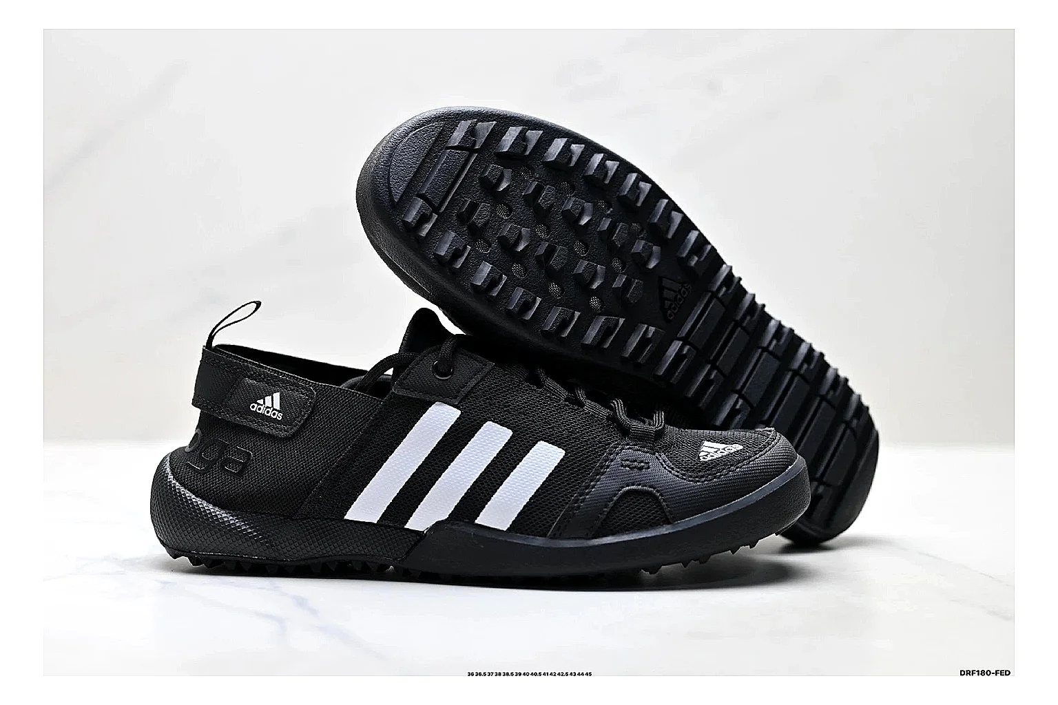 Adidas Terrex Daroga Black White Sneakers spreadsheet record image with black white outdoor trail sneakers with mesh texture, side-profile shape, upper panel lines, and outsole detail thumbnail 5