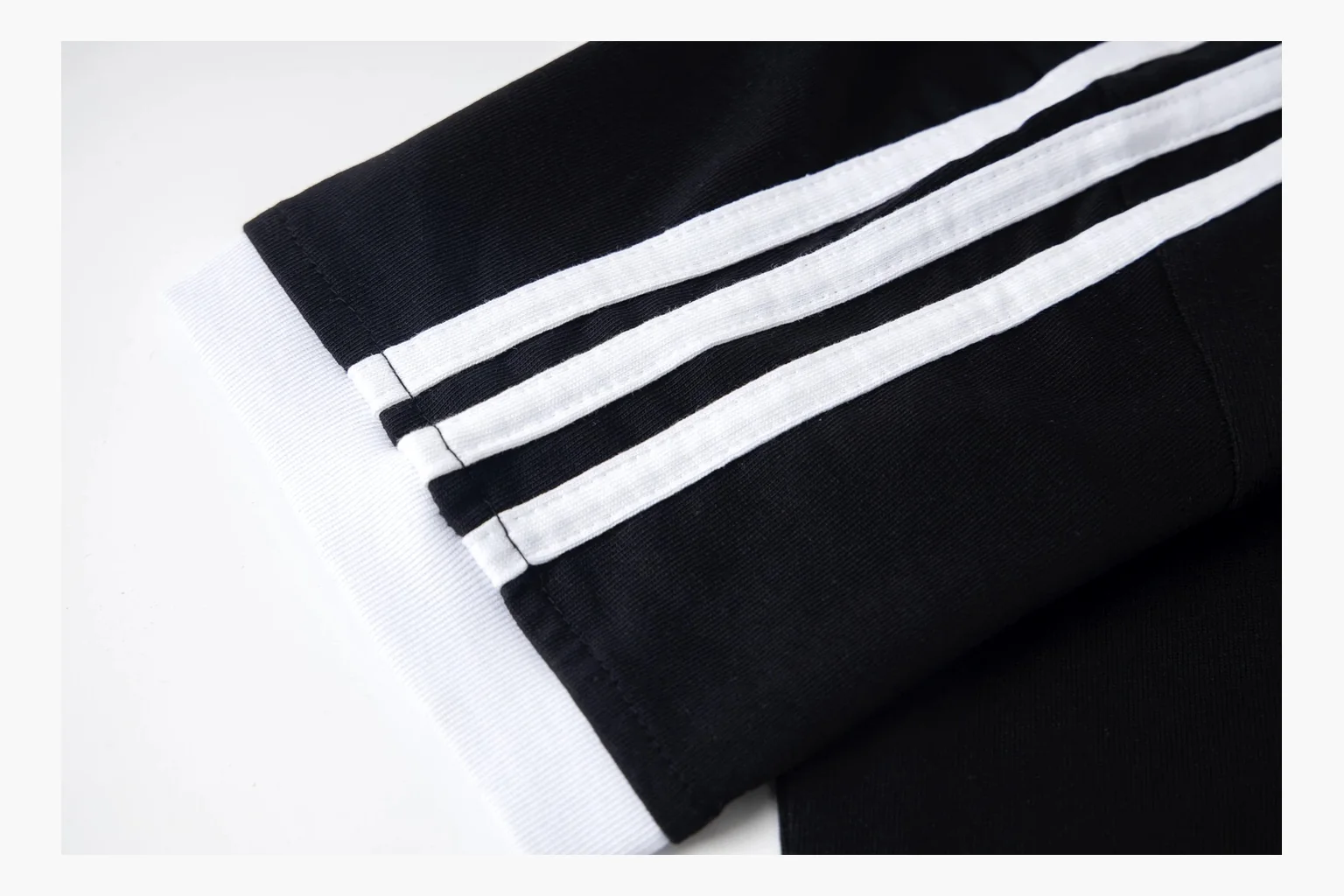 Adidas black V-neck ringer tee spreadsheet record image thumbnail 2
