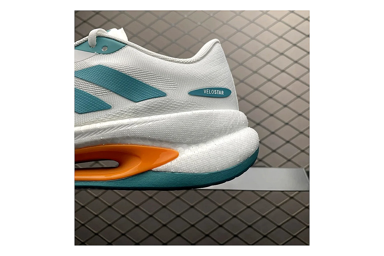 Adidas Velosamba White Turquoise Sheetbase record image with white turquoise velosamba terrace sneaker with mixed upper and terrace shape thumbnail 5