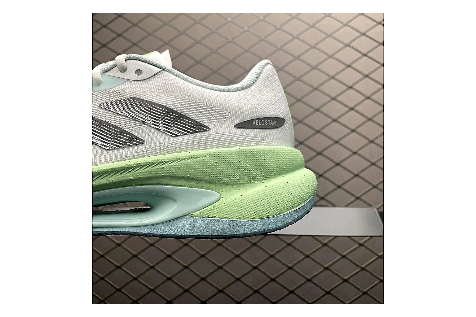 Adidas Velosamba White Grey Sneaker Sheetbase record image with white grey velosamba terrace sneaker with mixed upper and terrace shape thumbnail 3