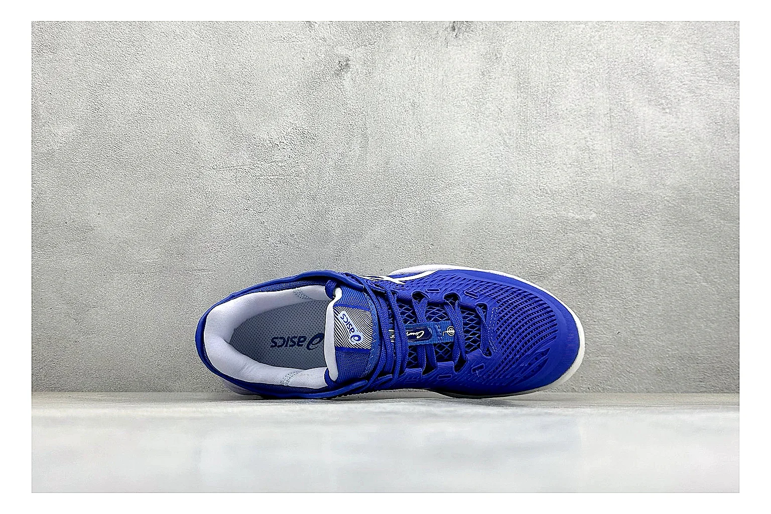 Asics Court FF Royal Blue spreadsheet record photo showing royal blue court upper, Asics side stripes, supportive sole wall, and stable tennis profile thumbnail 2