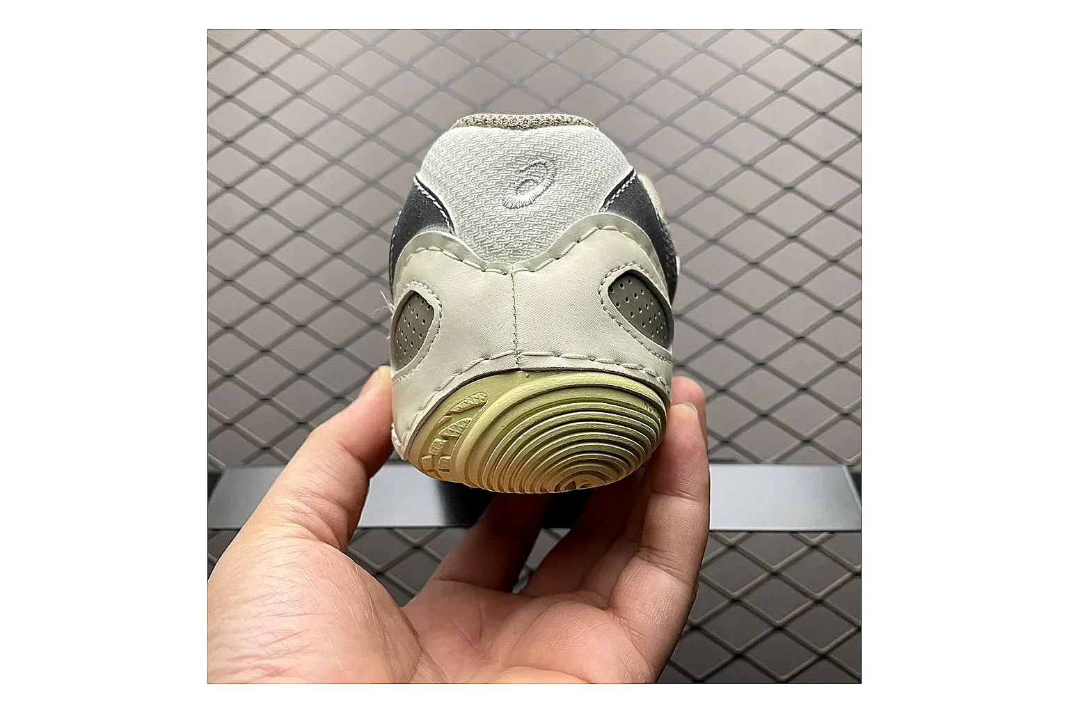 Asics Gel-Kahana Cream Silver Sheetbase record image with silver cream gel-kahana trail runner with mixed upper and trail shape thumbnail 6
