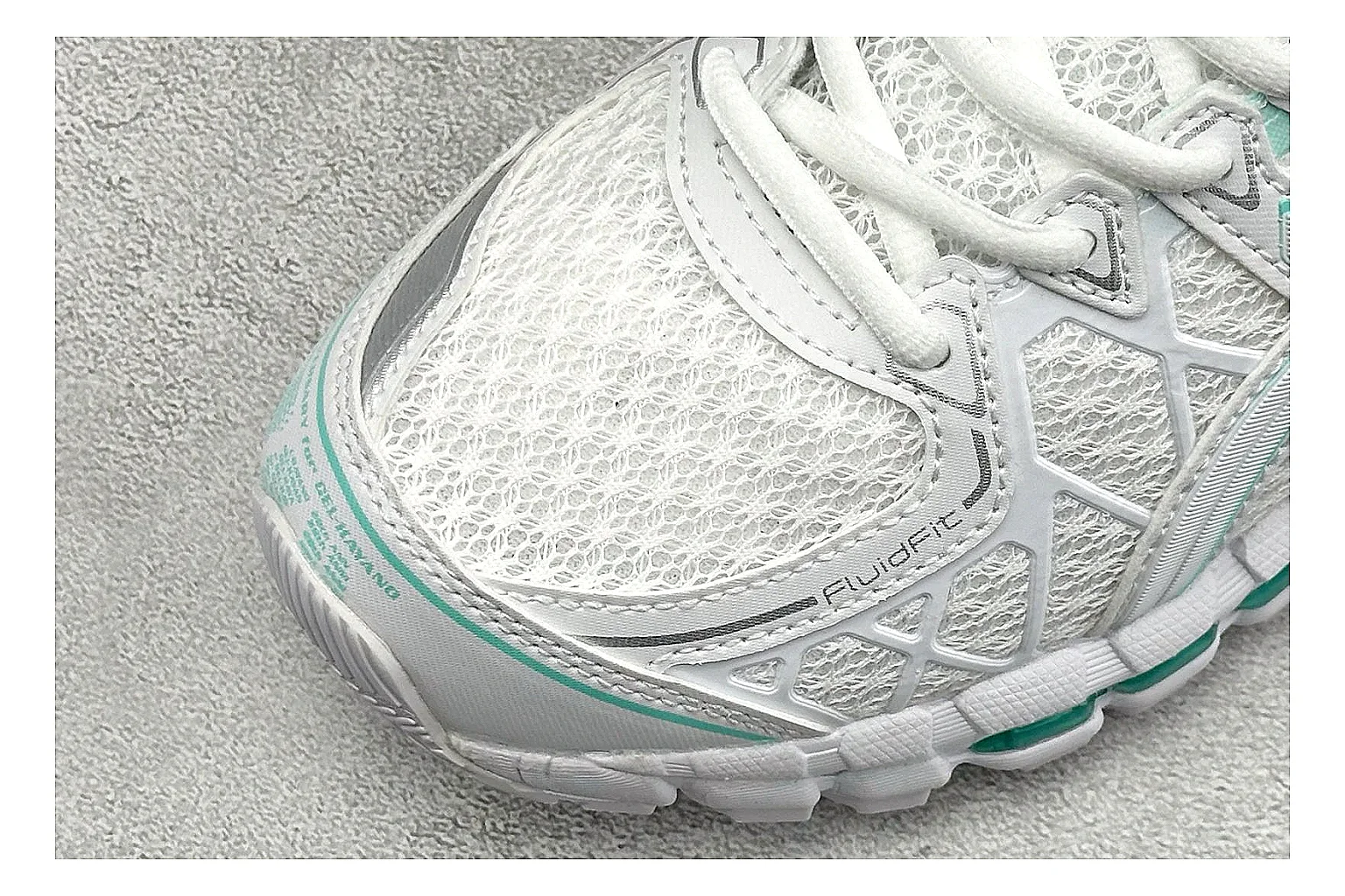 Asics Gel-Kayano White Mint spreadsheet record photo showing white mesh runner upper, mint Asics accents, cushioned Gel-Kayano sole, and technical support shape thumbnail 5