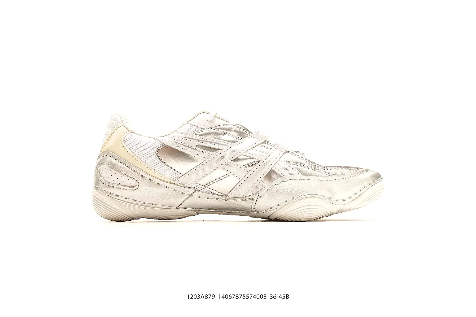Asics Gel Runner Cream spreadsheet record photo showing cream mesh-leather runner upper, layered Asics panels, retro running shape, and cushioned sole thumbnail 6