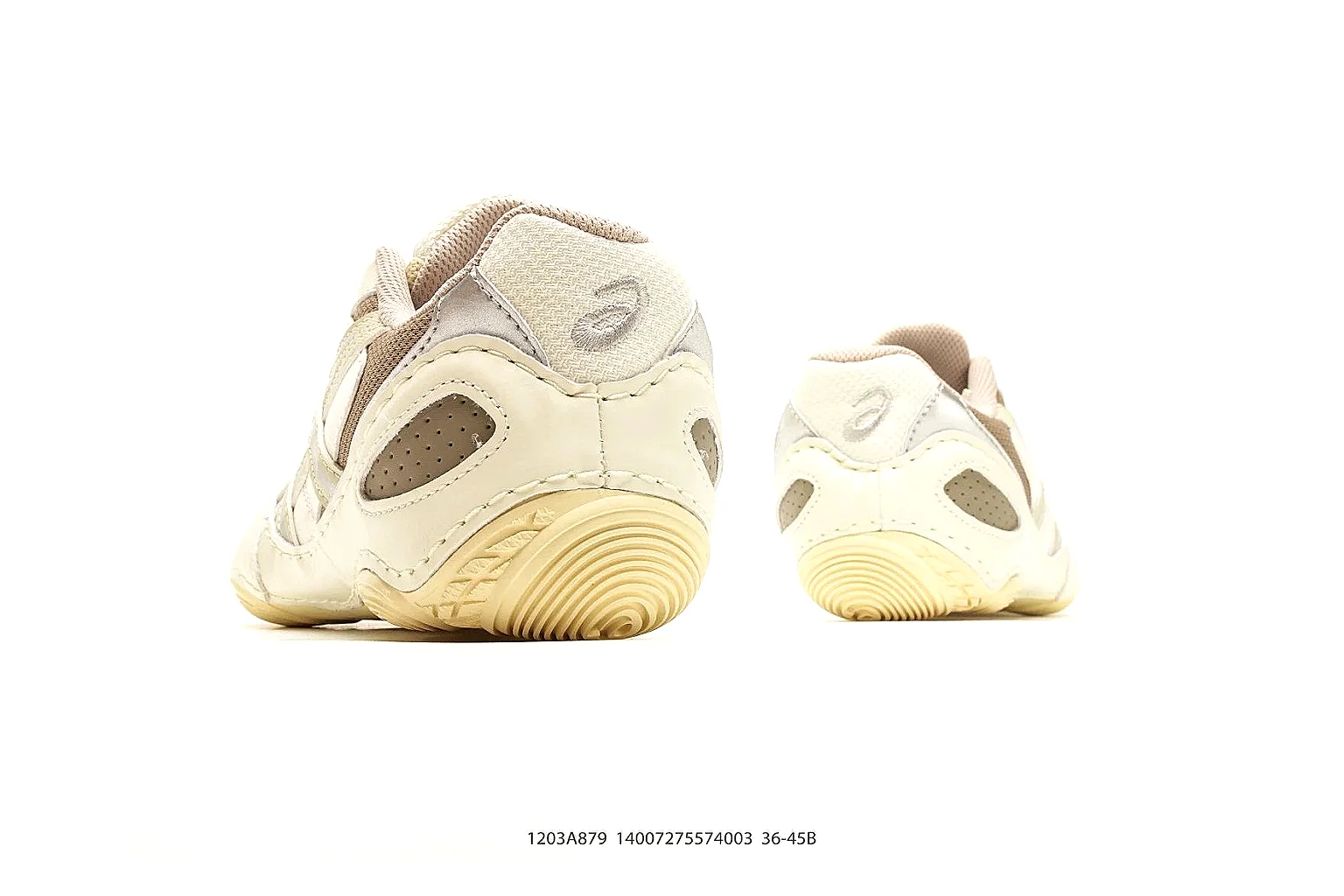 Asics Gel Runner Cream Brown spreadsheet record photo showing cream brown mesh-leather upper, Asics side panels, retro runner shape, and cushioned sole thumbnail 3