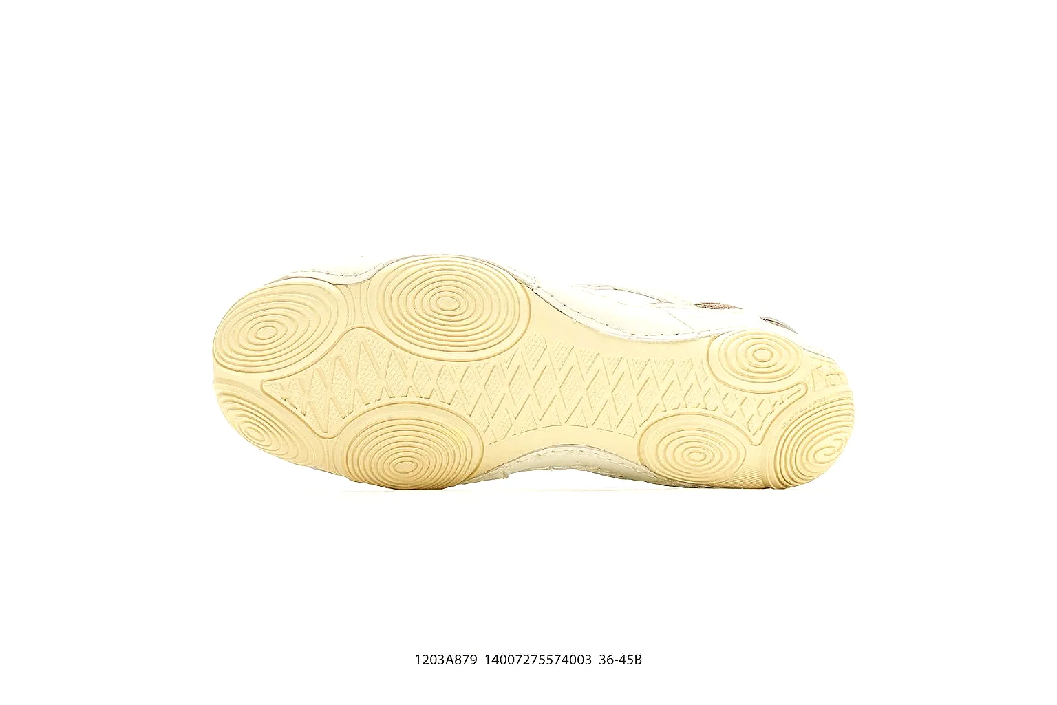 Asics Gel Runner Cream Brown spreadsheet record photo showing cream brown mesh-leather upper, Asics side panels, retro runner shape, and cushioned sole
