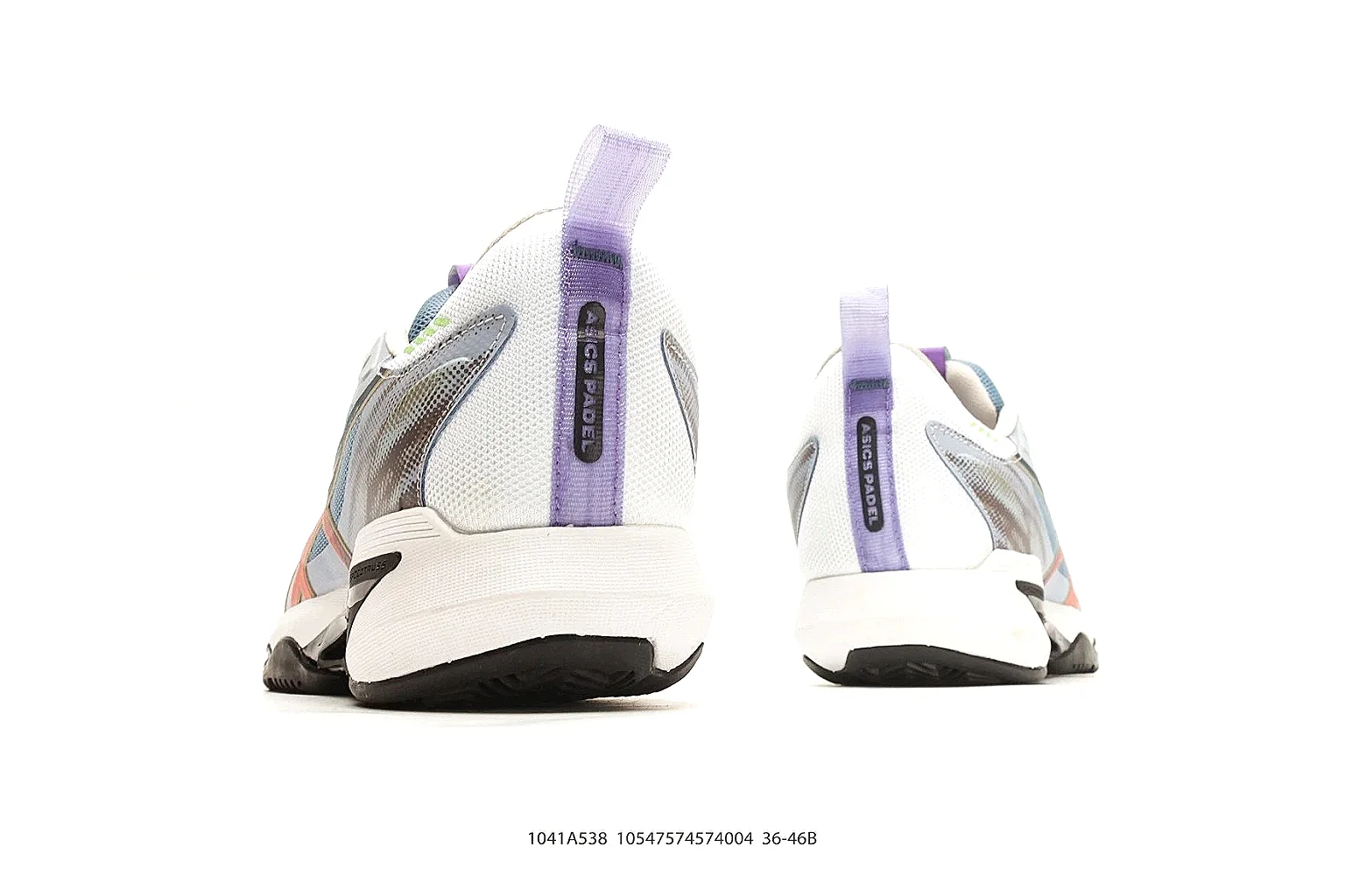 Asics Gel Runner White Blue Orange spreadsheet record photo showing white mesh-leather runner upper, blue and orange Asics accents, retro running shape, and cushioned sole thumbnail 3