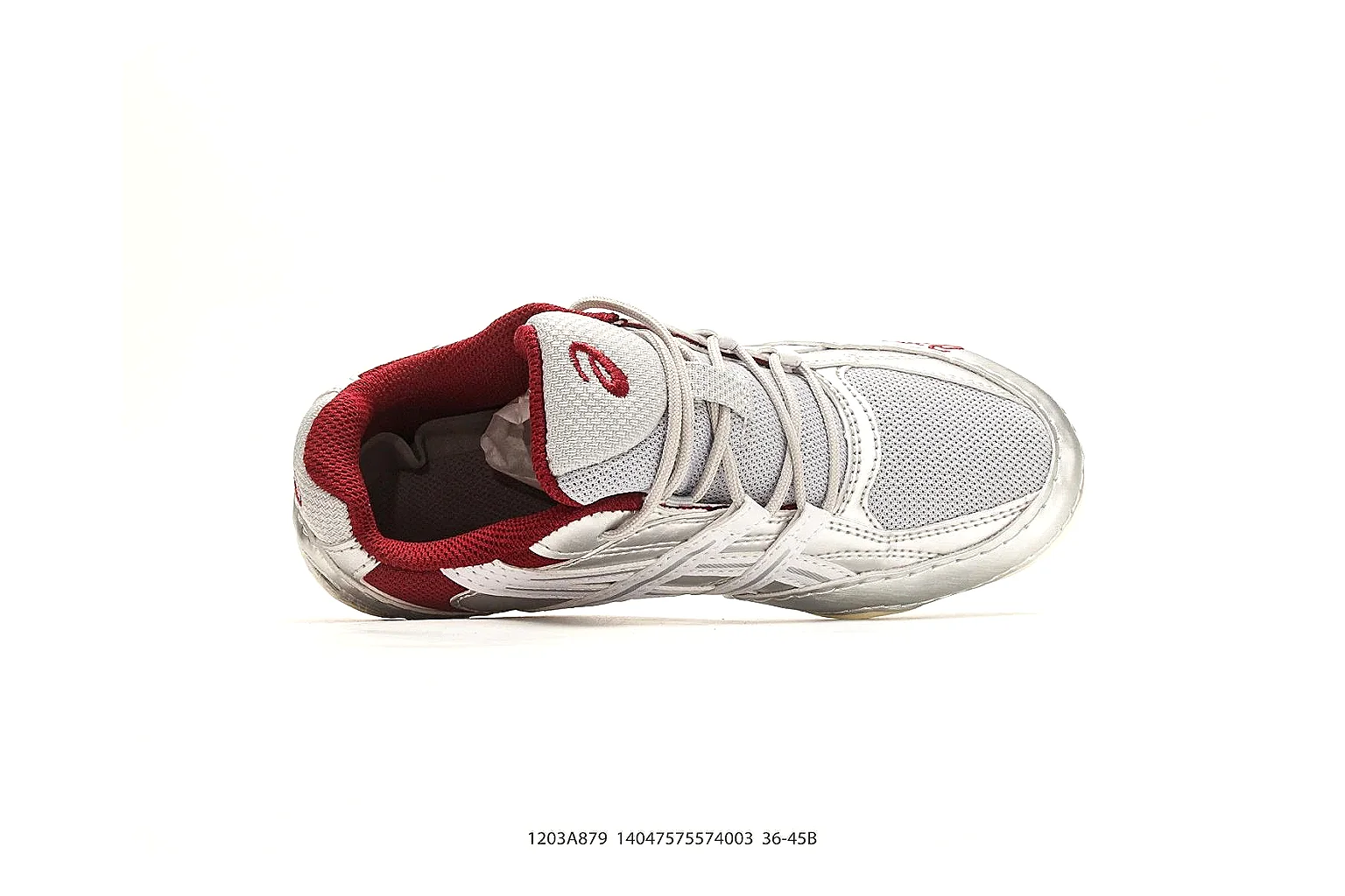 Asics Gel Runner White Red spreadsheet record photo showing white mesh-leather runner upper, red Asics accents, retro gel-runner shape, and cushioned sole thumbnail 2