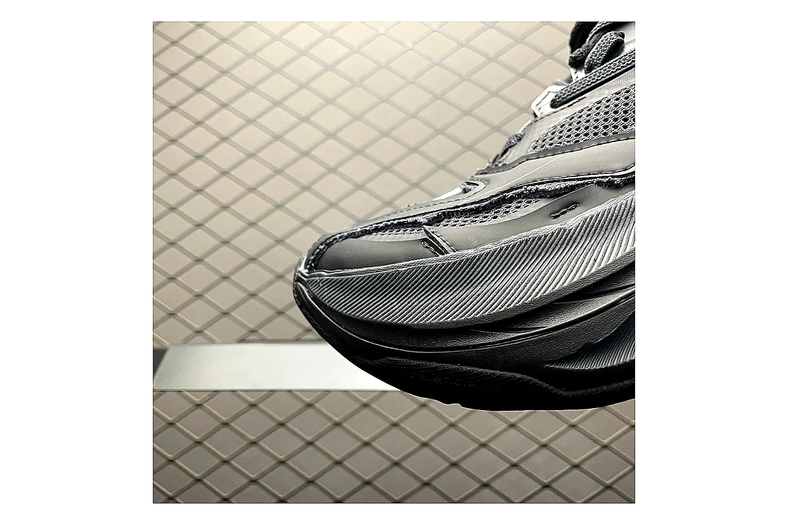 Balenciaga Track Grey Black Runner Sheetbase record image with black grey track chunky runner with mixed upper and chunky shape thumbnail 5
