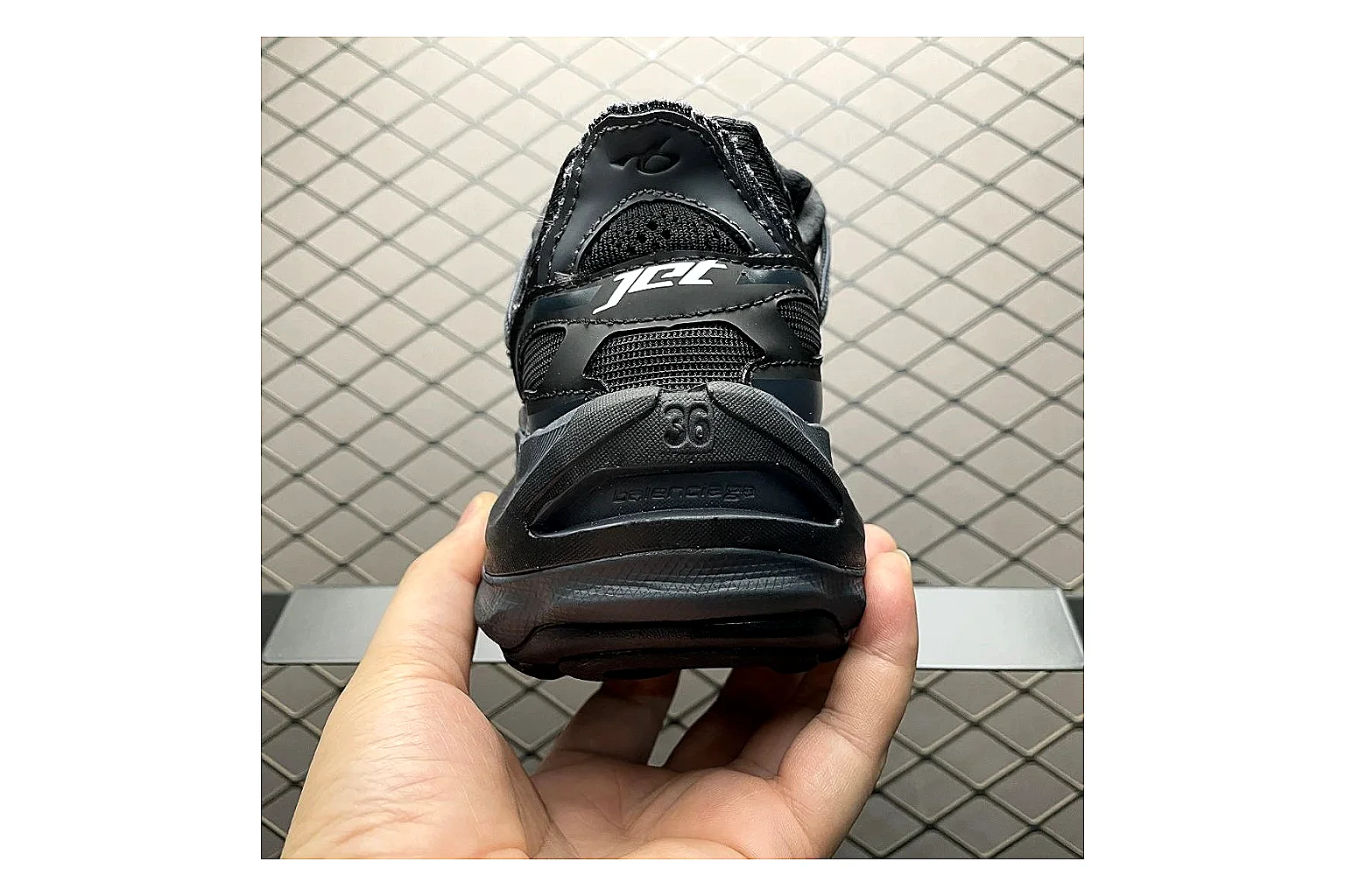 Balenciaga Track Grey Black Runner Sheetbase record image with black grey track chunky runner with mixed upper and chunky shape thumbnail 6