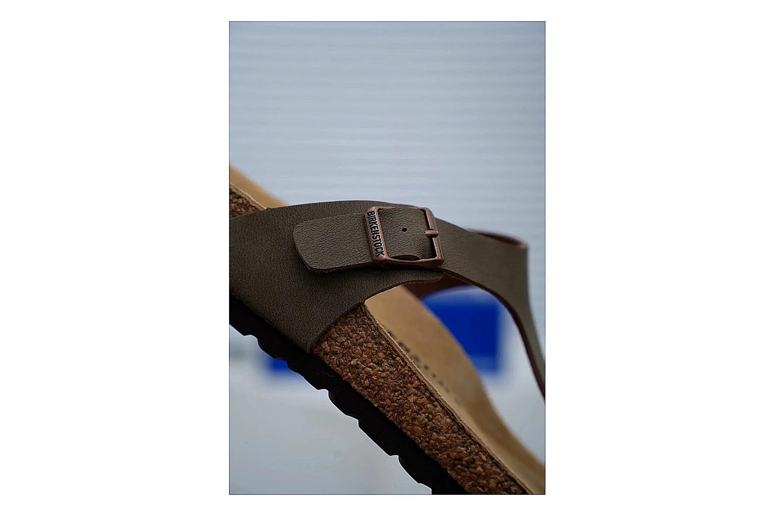 Birkenstock Arizona Taupe Cork Slide Sheetbase record image with neutral upper, adjustable buckles and contoured footbed for easy daily wear thumbnail 3