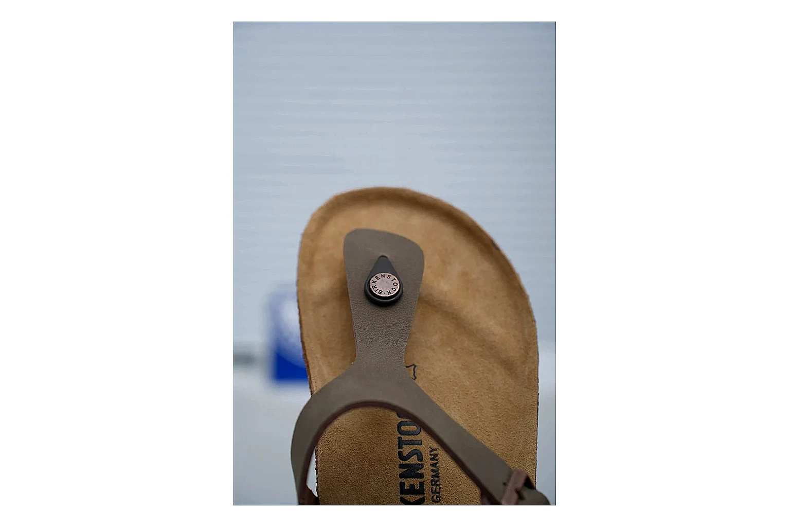 Birkenstock Arizona Taupe Cork Slide Sheetbase record image with neutral upper, adjustable buckles and contoured footbed for easy daily wear thumbnail 5