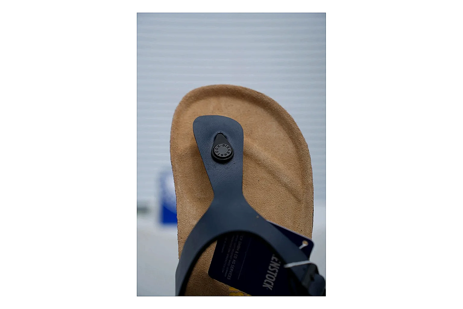 Birkenstock Black Toe Loop Cork Sandal Sheetbase record image with slim straps, adjustable buckle and contoured footbed for light summer wear thumbnail 5