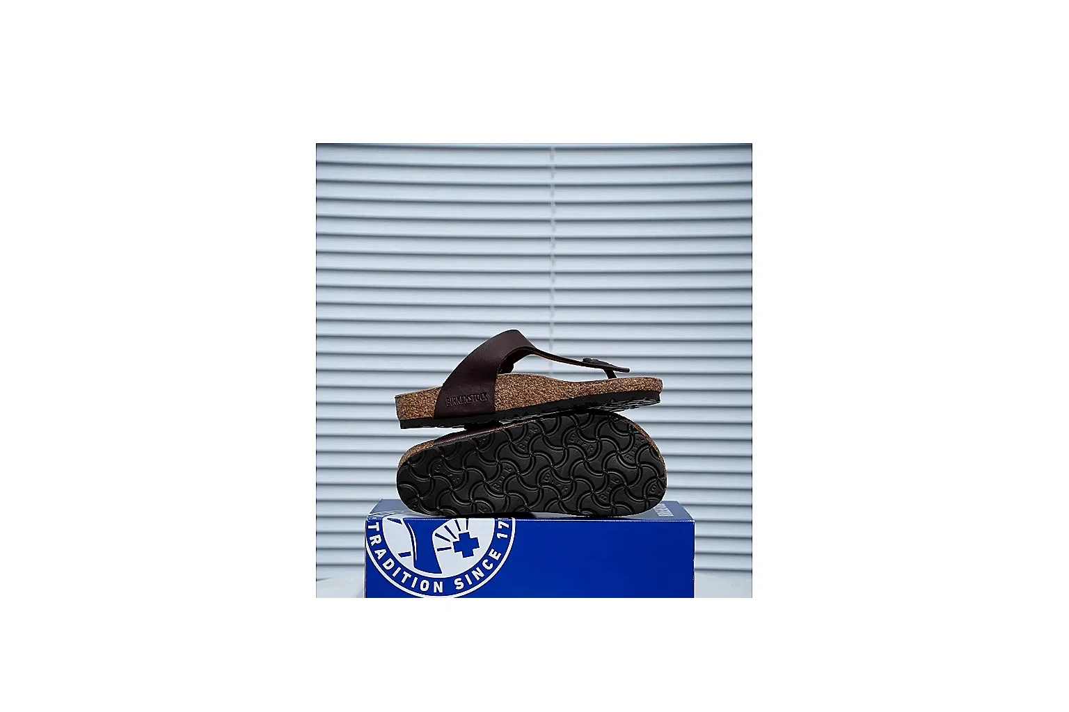 Birkenstock Boston Mocha Cork Clog Sheetbase record image with closed toe, suede-look upper, side buckle and contoured footbed for relaxed year-round styling thumbnail 2