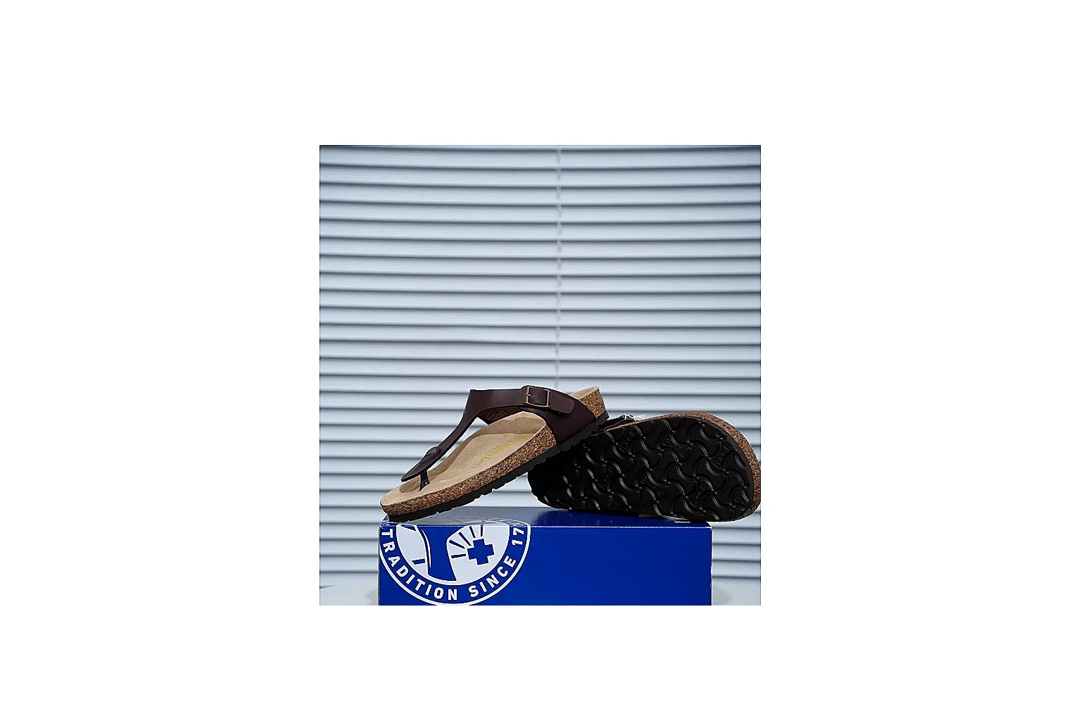 Birkenstock Boston Mocha Cork Clog Sheetbase record image with closed toe, suede-look upper, side buckle and contoured footbed for relaxed year-round styling thumbnail 6
