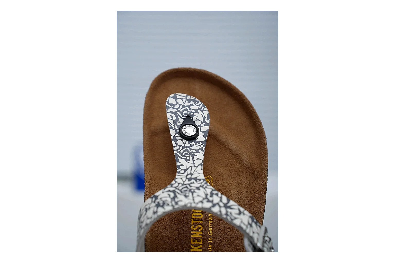 Birkenstock Silver Crystal Cork Slide Sheetbase record image with sparkling straps, adjustable buckles and contoured footbed for casual comfort with shine thumbnail 5