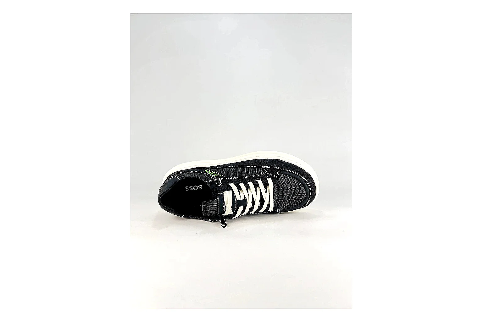 Boss Low Top Black White spreadsheet record photo showing black white leather low-top upper, minimal casual profile, clean panels, and simple rubber sole thumbnail 5