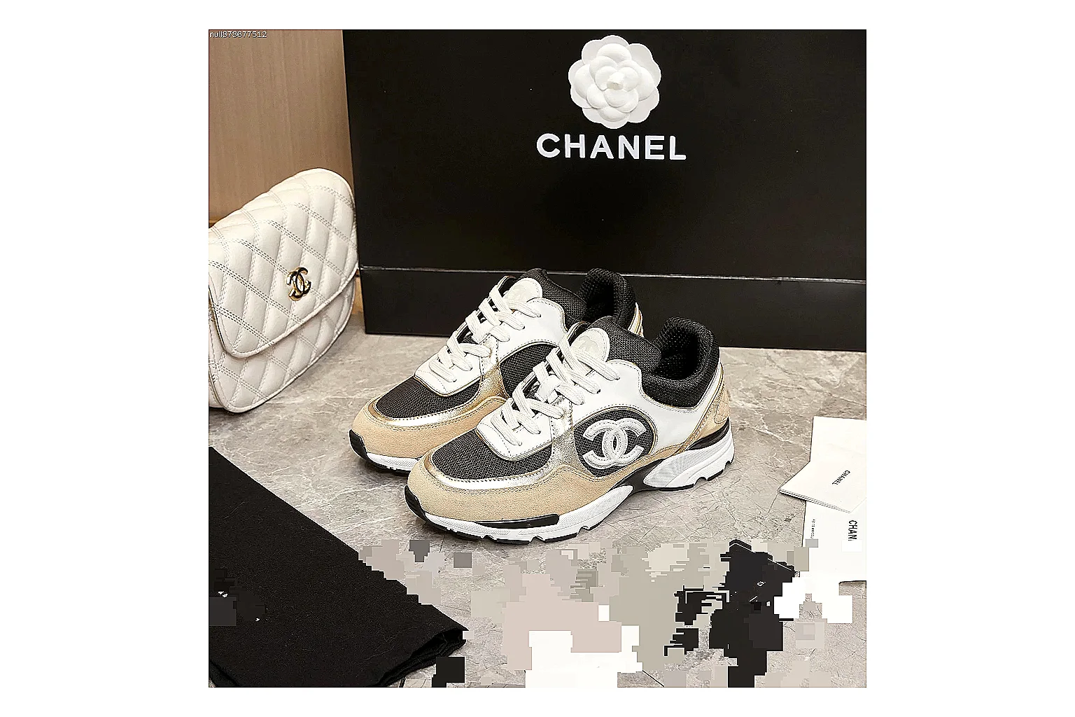 Kako Sheetbase record image for Chanel Beige Black Runner Sneaker thumbnail 6