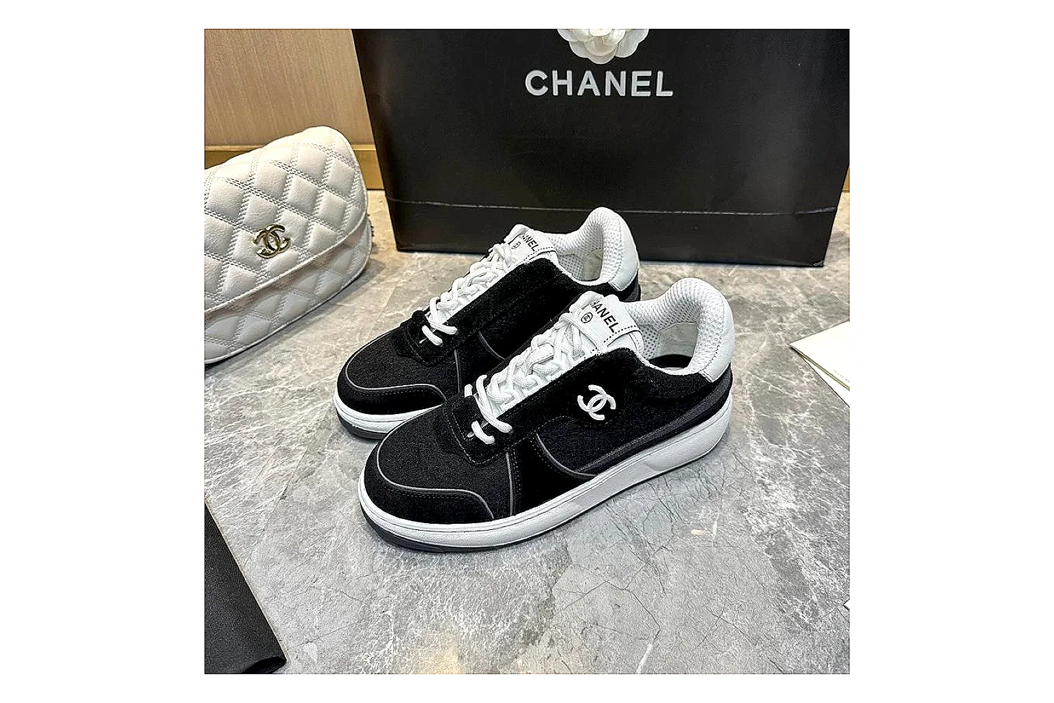 Kako Sheetbase record image for Chanel Black Runner Sneaker thumbnail 6