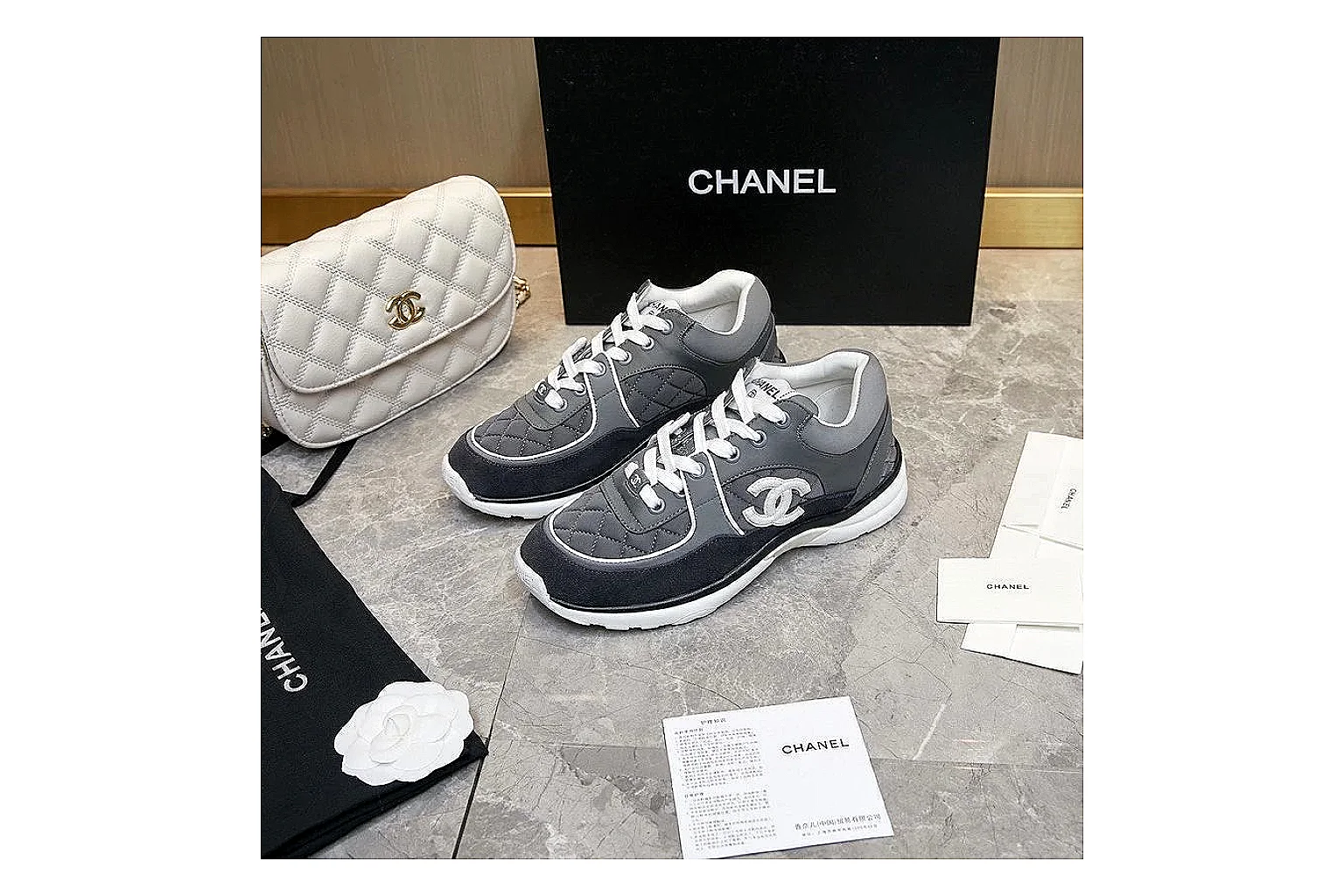 Kako Sheetbase record image for Chanel Black Runner Sneaker thumbnail 3