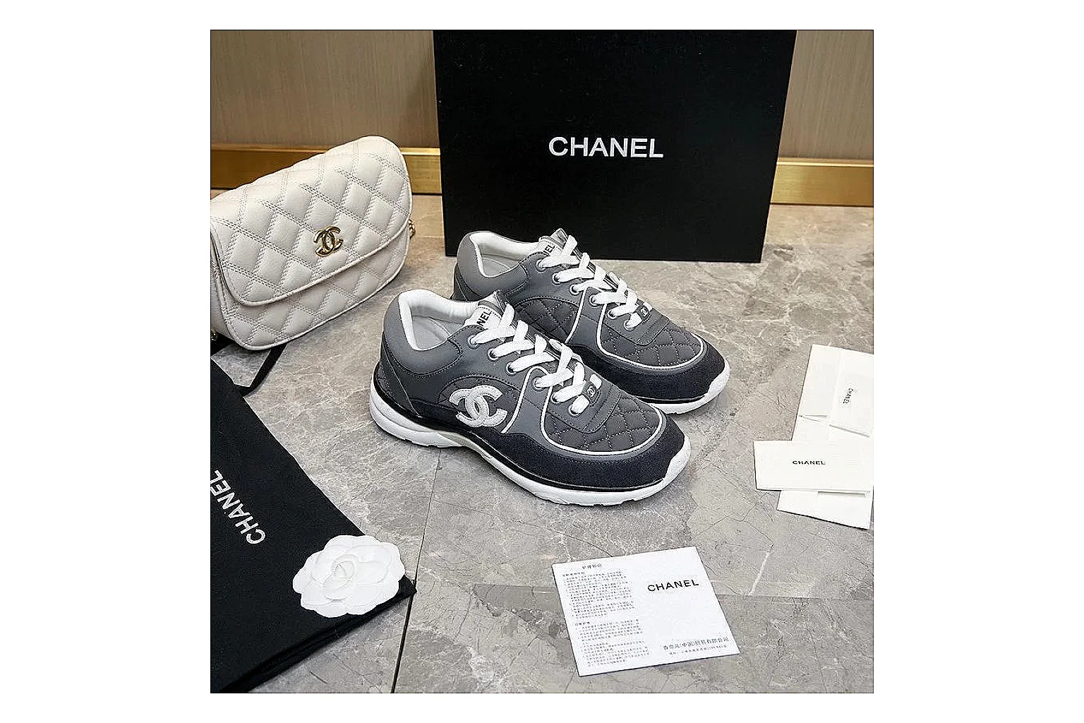 Kako Sheetbase record image for Chanel Black Runner Sneaker thumbnail 6