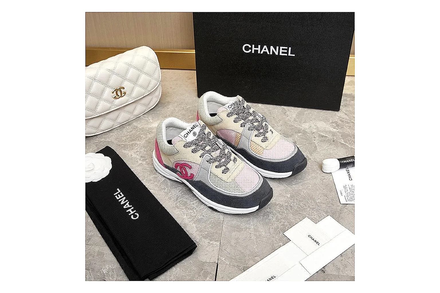 Kako Sheetbase record image for Chanel Black Runner Sneaker thumbnail 3